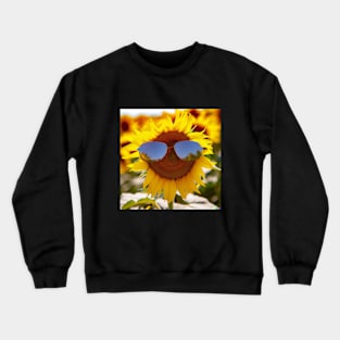 Sunflower Wearing Sunglasses Crewneck Sweatshirt
